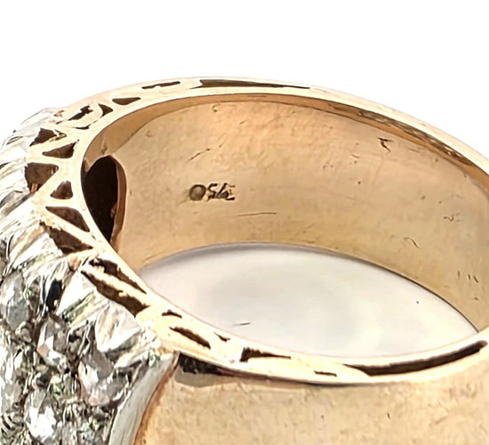Bague 60 Bague en or jaune 18 ct et diamants 58 Facettes 356/26 A