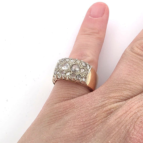 Bague 60 Bague en or jaune 18 ct et diamants 58 Facettes 356/26 A
