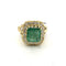 Bague 52 Bague en or jaune 18 ct, diamants et émeraude 58 Facettes 299/26 H