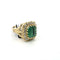 Bague 52 Bague en or jaune 18 ct, diamants et émeraude 58 Facettes 299/26 H