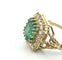 Bague 52 Bague en or jaune 18 ct, diamants et émeraude 58 Facettes 299/26 H