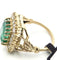 Bague 52 Bague en or jaune 18 ct, diamants et émeraude 58 Facettes 299/26 H