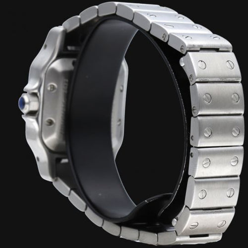 Montre Cartier Santos 100 XL - Montre chronographe en or jaune et acier 58 Facettes MT46767
