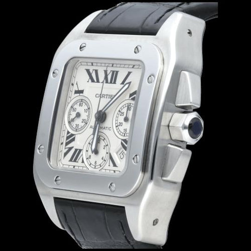 Montre Cartier Santos 100 XL Chronograph - Montre en acier 58 Facettes MT46738