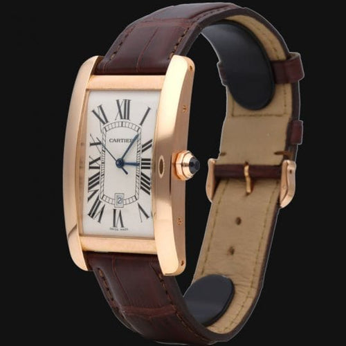 Montre Cartier Tank Américaine - Montre en or rose 58 Facettes MT46745