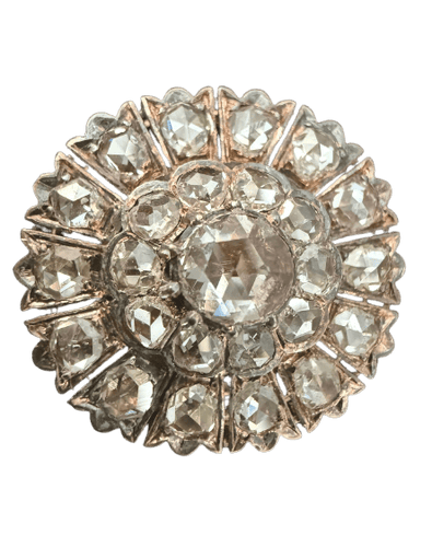 Broche Napoléon III - Broche en or jaune 18K et diamants taille rose 58 Facettes Broche 11