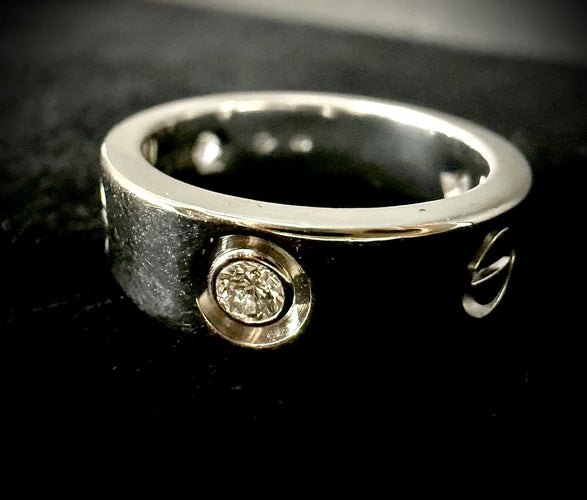 Bague 49 Cartier Love - Bague en or gris 18K et diamants 58 Facettes Bague 02