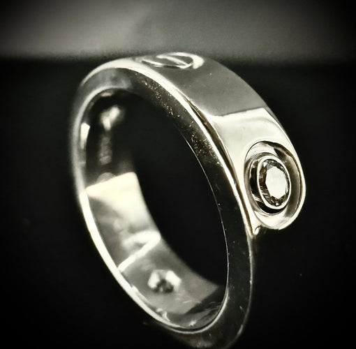 Bague 49 Cartier Love - Bague en or gris 18K et diamants 58 Facettes Bague 02