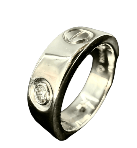 Bague 49 Cartier Love - Bague en or gris 18K et diamants 58 Facettes Bague 02