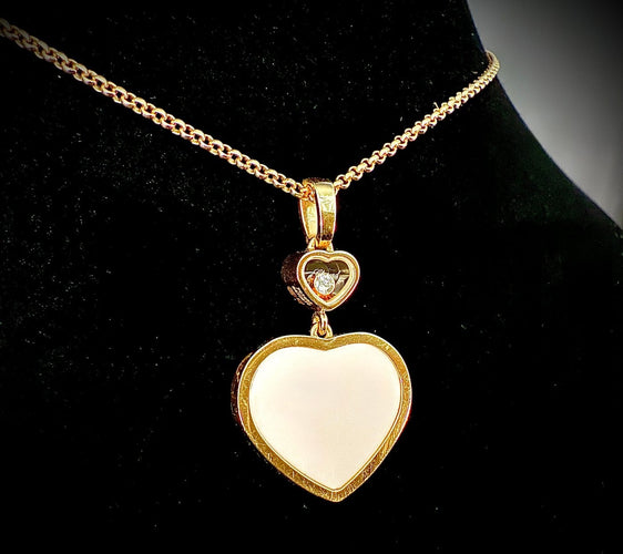 Pendentif Chopard Happy Hearts - Pendentif cœur en or rose et diamant 58 Facettes Pendentif 05