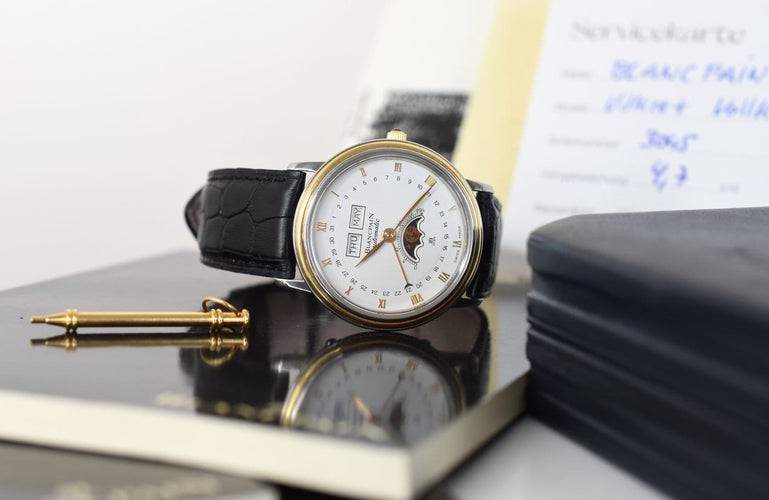 Montre Blancpain Villeret - Montre automatique en or jaune et acier 58 Facettes BLA-100
