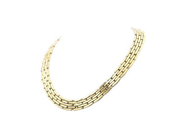 Collier Chimento Double Optima - Collier semi-rigide en or jaune et or blanc 58 Facettes 297T26-m