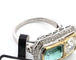 Bague 54 Bague en or jaune et blanc 18 ct, diamants et émeraude 58 Facettes 359/26 A