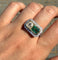 Bague 54 Bague en or jaune et blanc 18 ct, diamants et émeraude 58 Facettes 359/26 A