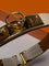 Bracelet Hermès Rivale Mini - Bracelet en plaqué or et cuir 58 Facettes 1217