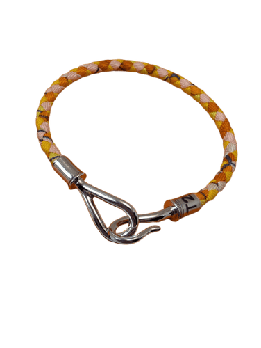 Bracelet Hermès Jumbo Soie - Bracelet en acier et soie 58 Facettes 1230