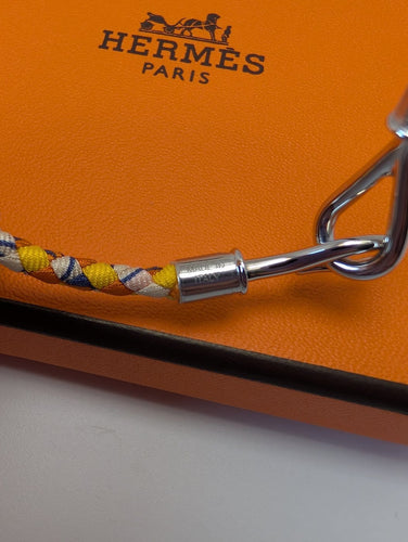 Bracelet Hermès Jumbo Soie - Bracelet en acier et soie 58 Facettes 1230