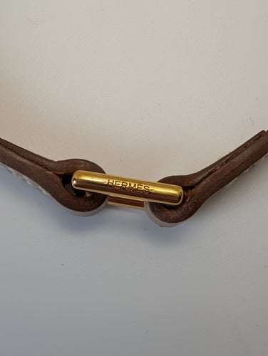 Bracelet Hermès Kelly Mini - Bracelet en plaqué or et cuir 58 Facettes 1220