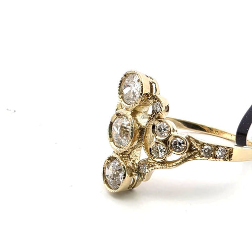Bague 55 Bague en or jaune 18 ct et diamants 58 Facettes 206/26 A