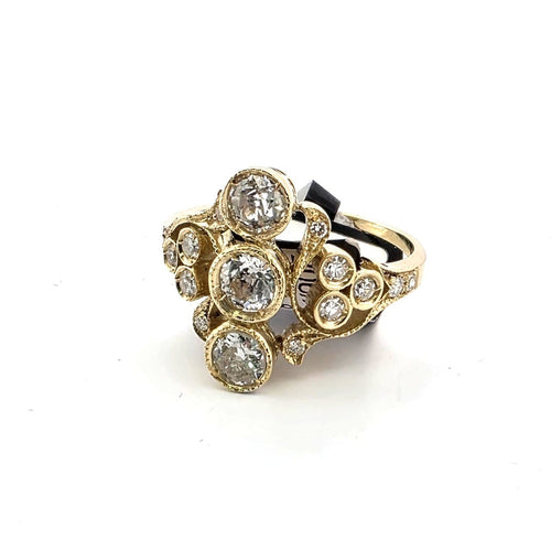 Bague 55 Bague en or jaune 18 ct et diamants 58 Facettes 206/26 A