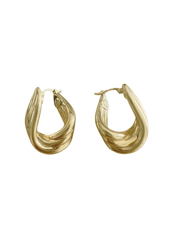 Boucles d'oreilles Boucles d'oreilles torsadées en or jaune 18 carats 58 Facettes N53