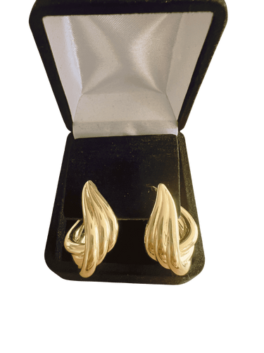 Boucles d'oreilles Boucles d'oreilles torsadées en or jaune 18 carats 58 Facettes N53