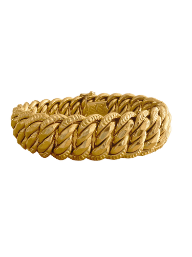 Bracelet Bracelet maille américaine en or jaune 18 carats 58 Facettes N61