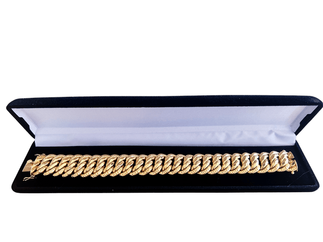 Bracelet Bracelet maille américaine en or jaune 18 carats 58 Facettes N61