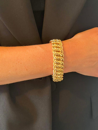 Bracelet Bracelet maille américaine en or jaune 18 carats 58 Facettes N61