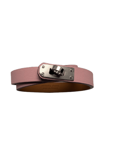 Bracelet Hermès Kelly Double Tour - Bracelet en acier et veau Swift 58 Facettes 1219