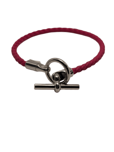 Bracelet Hermès Glénan - Bracelet en veau Swift et acier 58 Facettes 1222