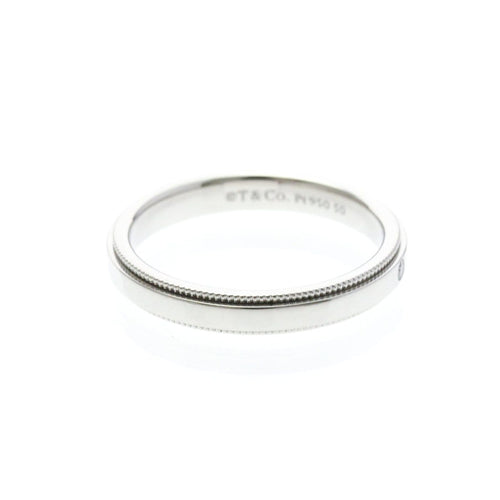 Bague 50 Tiffany & Co. Classic Milgrain - Bague en platine 58 Facettes zvclxejnwc