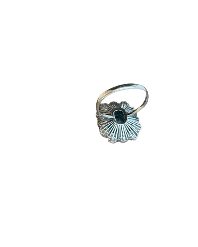 Bague 55.5 Pompadour - Bague en or blanc, émeraude et diamants 58 Facettes 201