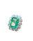 Bague 55.5 Pompadour - Bague en or blanc, émeraude et diamants 58 Facettes 201