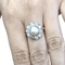 Bague 54 Bague en or jaune 18 ct, argent, diamants et perle naturelle 58 Facettes 353/26 B 187/26