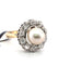 Bague 54 Bague en or jaune 18 ct, argent, diamants et perle naturelle 58 Facettes 353/26 B 187/26