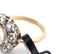 Bague 54 Bague en or jaune 18 ct, argent, diamants et perle naturelle 58 Facettes 353/26 B 187/26
