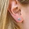 Boucles d'oreilles Embrace - Boucles d'oreilles halo en or blanc 18K et diamants 58 Facettes GER1353WG