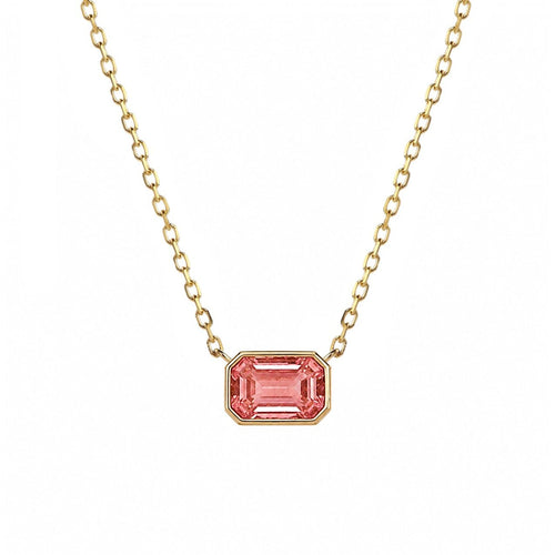 Collier Love More - Collier serti clos en or 18K et saphir padparadscha 58 Facettes GPD1015PP