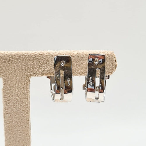 Boucles d'oreilles Boucles d'oreilles en or blanc et diamants 58 Facettes #5081