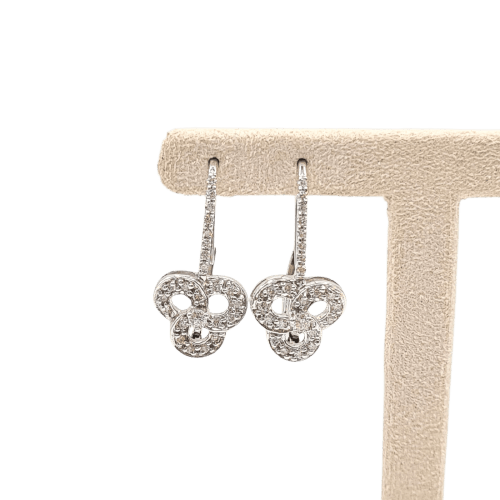 Boucles d'oreilles en or blanc et diamants