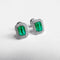 Boucles d'oreilles Boucles d'oreilles en or blanc 18K, émeraudes et diamants 58 Facettes GER1319WG