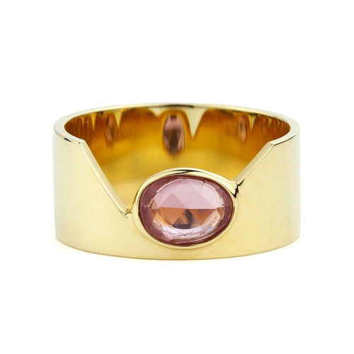 Bague 50 Love More - Bague cigar en or 18K et saphir rose 58 Facettes GBR1207RP