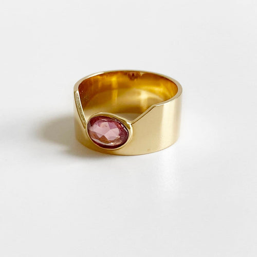 Bague 50 Love More - Bague cigar en or 18K et saphir rose 58 Facettes GBR1207RP