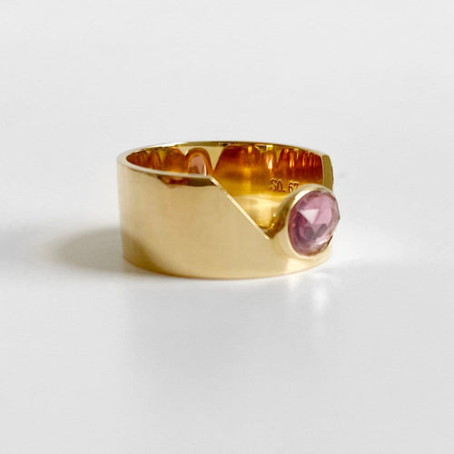 Bague 50 Love More - Bague cigar en or 18K et saphir rose 58 Facettes GBR1207RP