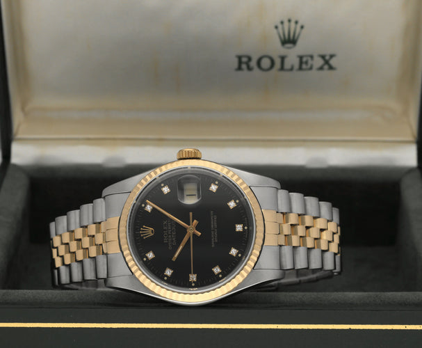 Montre Rolex - Montre Datejust 16233G en or et acier 58 Facettes ROL/DJ1/1422