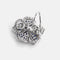 Boucles d'oreilles Tiffany - Boucles d'oreilles fleurs en platine, saphirs et diamants 58 Facettes 198
