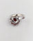 Bague 53.5 Bague marguerite vintage en or blanc, rubis et diamants 58 Facettes A07261