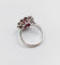 Bague 53.5 Bague marguerite vintage en or blanc, rubis et diamants 58 Facettes A07261