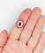 Bague 53.5 Bague marguerite vintage en or blanc, rubis et diamants 58 Facettes A07261